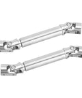Stainless Steel Drive Shaft With D Shaped Hole For 1/18 FMS FCX18 RC Car Heavy Duty And Durable Transmission Axle Connection For Long Lasting Performance And Precise Fit, two-piece set