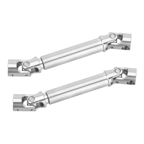 Stainless Steel Drive Shaft With D Shaped Hole For 1/18 FMS FCX18 RC Car Heavy Duty And Durable Transmission Axle Connection For Long Lasting Performance And Precise Fit, two-piece set