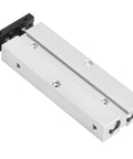 Heavy Duty Double Rod Air Cylinder TN10x60 10mm Bore 60mm Stroke Double Acting Pneumatic Actuator With Magnetic Piston For CNC, Robotics And Pick And Place Automation, Ultra Low Non Rotation Precision At 0.4 Degrees, silver body