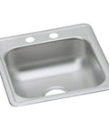 Single Bowl Top Mount Stainless Steel Bar Sink 17 By 19 Inch Deep Six Three Sixteenths Inch ADA Compliant 300 Series Steel