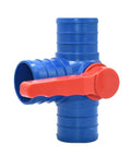 Heavy Duty 50 63 75 100 Mm Water Tape Hose Connector Tee Straight Ball Valve Pipe Fitting For Farm Irrigation And Large Sprinkler System White With Three Way Valve And Universal Hose Clamp Compatibility Built For Easy No Fuss Setup, blue tee valve