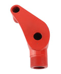 Heavy Duty Horett Cast Iron Conduit Bender for Galvanized Electrical Pipe and PVC Tube, red metal part with threaded section.