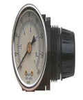 Heavy Duty Mini Air Regulator Gauge With Locking Adjustment Knob And Crystal Dial, pressure gauge with black knob.