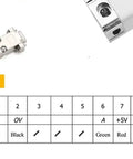 Pro Grade Precision Linear Scale Encoder 0.005mm Optical Scale With 5um Grating Glass Ruler Sensor, connector, and signal chart