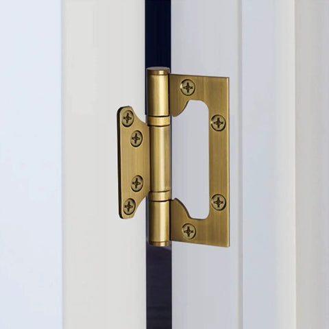 4 Inch Stainless Steel Mute Hinges With Son And Mother Bearings For Solid Wood And Composite Doors in Yellow Bronze Finish