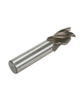 Rannb square end mill, 7/8 in diameter, 3/4 in shank, 4-flute straight cutter, side view