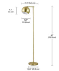 60 Inch Floor Lamp In Satin Gold Finish With Vintage Glam Style Inline Switch E26 Base Modern Gold Brass Look For Living Room Or Bedroom Slim Space Saving Design 5 Foot Cord For Easy Setup