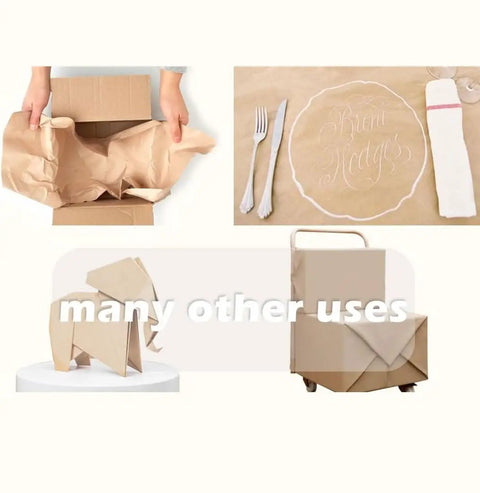 Heavy Duty Brown Kraft Paper Roll 17 8 By 1200 Feet Bulk Supply for gift wrapping and packaging in various projects.