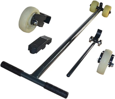 8000 Lbs Mid Rise Scissor Auto Car Lift With Electric Release Plug And Play 110V Single Phase Shop Ready Heavy Duty Rig components including wheels and handles.