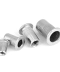 Stainless steel threaded inserts in various sizes for Knock Out Quality Stainless Steel Rivet Nut Kit With M3 M4 M5 M6.