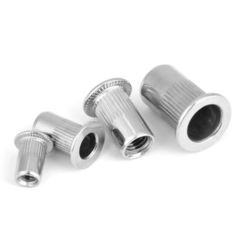 Stainless steel threaded inserts in various sizes for Knock Out Quality Stainless Steel Rivet Nut Kit With M3 M4 M5 M6.