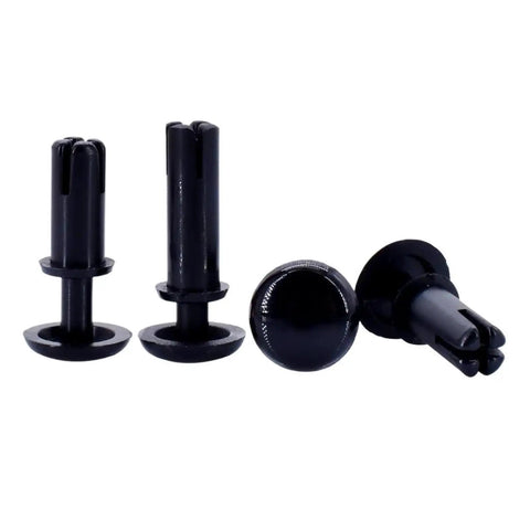 Heavy Duty Nylon Expansion Rivets Make Securing Thin Items A Breeze With These Plastic Anchor Clips Snapping Into Place No Tools Required Quick Install Wear Resistant Design Keeps Things Tight Without Breaking A Sweat Available In White Or Black 50 To - Black nylon clips for thin panel mounting, durable and easy installation.