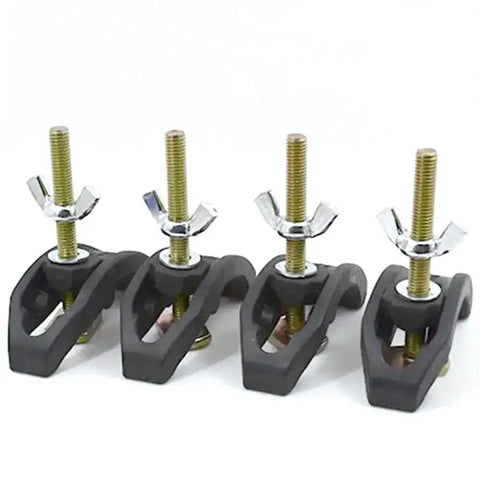 Six Pack CNC Arcuate Press Plate Clamps T Slot Hold Down Fixture Fastener for Milling Router Engraving Machine, showing four clamps.