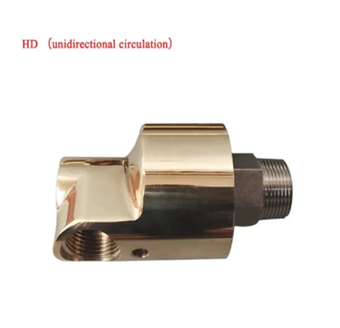 Heavy Duty Brass Rotary Union For High Speed Cooling Water And Air Lines One Way Connector With Left Or Right Hand Thread 200 RPM Max 1.6 MPa DN15 To DN40 Industrial Grade Rotary Joint For Cooling Systems, brass body, one-way