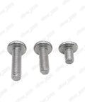 Top Shelf 304 Stainless Steel Furniture Connector Bolts Hex Flat Head Allen Screws 5/16 Inch Thread 2 1/2 Inch Length 200 Pack For No Sweat Cabinet Shop Build, three varying sizes see from front