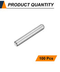 100 Pack Dowel Pins M1.5 By 10mm Stainless Steel 304 Heavy Duty Cylindrical Shelf Pegs for DIY Projects, Single Pin, Front View