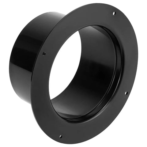 4 Inch Duct Connector Flange For Ductwork And Dryer Vents, ABS Plastic Hose Adapter For Dust Collection, Heating, Cooling And Ventilation System, Strong, Durable, Easy Secure Fit, Black visible