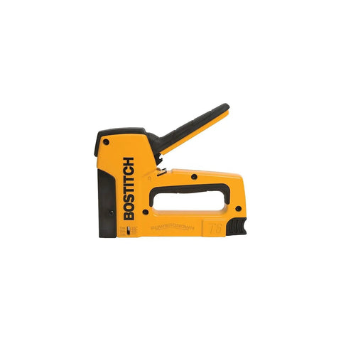 Heavy Duty Power Crown Tacker With Easy Squeeze Mechanism Workhorse Aluminum Body Steel Handle With Rubber Grip