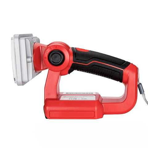 Cordless LED Work Light For 18V Batteries, 18W 2000LM Flood Beam With Rotating 90 Degree Head, USB Port, side view