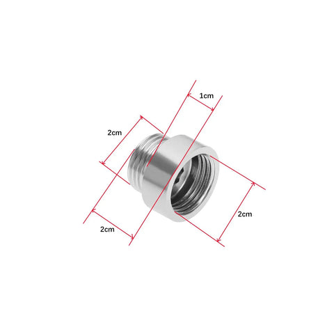 Two Pack Half Inch BSP Stainless Steel Male To Female Pipe Thread Extension Adapters For Water Main And Home Plumbing Fittings Easy Connect No Weld Straight Extension 10mm, showing measurements.