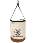 Heavy Duty Canvas Top Closing Bucket With Zipper 150 Pound Load Rated 22 Inch Tall 14 Inch Top Opening No 1 Canvas Leather Reinforced Bottom Durable