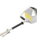 Built Tough Air Stucco Texture Hopper Sprayer Cranks Out Fast Wall Coating With Four Swappable Nozzles For Quick Mortar Spread And Flawless House Paint Finish, side view with aluminum hopper.