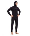 Two Piece 7mm Neoprene Spearfishing Wetsuit With Hood For Cool Water Diving And Snorkeling Long Sleeve Set