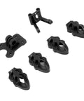FPV Quadcopter Mounting Base Kit With 3D Printed Motor And Antenna Mounts For FPV Drones, black plastic parts set of 6