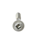 Close-up of a washer head screw showing the square drive, part of a 1000 Pack Size Eight Pocket Hole Deck Screws One And A Half Inch Square Drive Washer