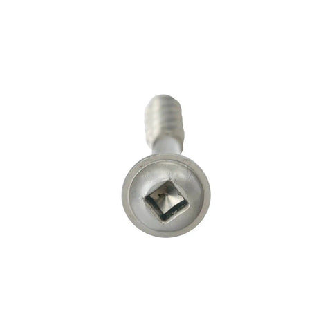 Close-up of a washer head screw showing the square drive, part of a 1000 Pack Size Eight Pocket Hole Deck Screws One And A Half Inch Square Drive Washer