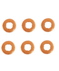 Set Of 6 Copper Fuel Injector Seals And Sealing Washers 3976371 for Dodge Ram Cummins 6.7L Diesel 2007 to 2016 Replacement Gasket Kit
