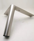 Heavy Hitters Stainless Steel Furniture Legs 8 Piece Metal Foot Set With Non Slip Padded Bottoms Sweet Silver upright leg with mount.