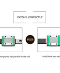 7mm Linear Rail Guide with MGN7C carriage block, installation steps, showing setup for 3D printers and DIY CNC builds