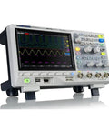 SDS1104X-E 100MHz 4-Channel Digital Oscilloscope With Standard Decoders I2C SPI UART RS232 CAN LIN front view, gray unit