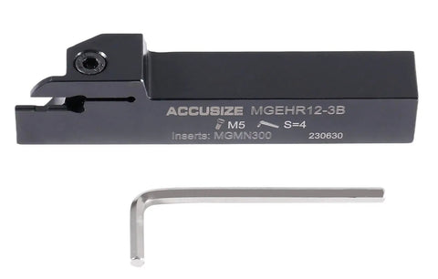 3/4 Inch Cut Off Holder For Lathe No Insert Installed Built Tough With Black Oxide Finish Parting Tool Holder For MGMN-3 Double End Carbide Inserts Ready To Ship