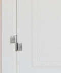 Beefy Flag Hinge 5 Inch Detachable Slip Joint Stainless Steel Heavy Duty Weld On Lift Hinges For Fire Doors And Bathroom Doors Set Of 2 Rust Resistant Corrosion Proof Smooth Operation Home Or Pro Use installed on white door