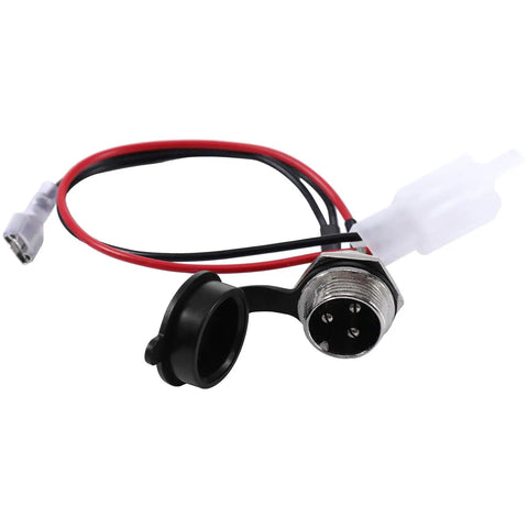 3 Pin 3 Wire Charger Port Replacement For Razor Crazy Cart XL DLX Shift Ground Force Drifter Go Kart Dune Buggy E325 E300 E200 E175 E100 Kids Electric Scooter And E Scooter Charging Parts