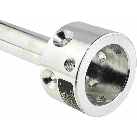 Close-up of RepSupplements Up1 Ultimate Fan Blower Remover Tool And Blade Hub Wheel Puller For Hvac, showcasing chrome finish and precision design.