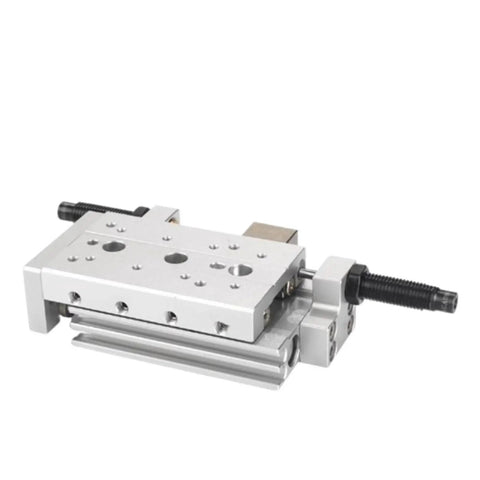 Heavy Duty Dual Axis Sliding Table Pneumatic Cylinder Killer Smooth Glide Mechanical Actuator with aluminum build for assembly lines.