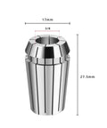 ER16 Spring Collet Set 1 Eighth Inch 1 Quarter Inch 5 Sixteenths Inch 3 Eighths Inch Beefy Grip High Precision For CNC Milling Engraving