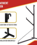 Heavy Beefy 2 Pack Container Pipe Racks With Integrated Workbench Surface 500 Pound Max Load Pro Grade black steel welded hook design.