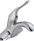 Chrome Bathroom Faucet With Low Flow Point Five GPM ADA Compliant When Installed Properly Classic Bath Series Durable Finish