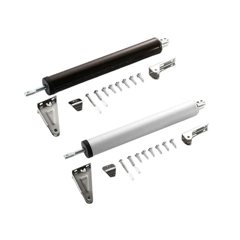Built To Last Aluminum Alloy Automatic Door Closer With Adjustable Buffer Force For Up To 35 Kg Doors in black and white