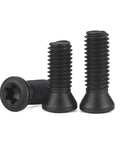 Three M2.5 X 6mm Grade 12.9 High Tensile Torx Screws Tank Strong Black Oxide Alloy Steel Fasteners for CNC usage.