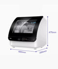 Compact Countertop Dishwasher Fully Automatic Mini Kitchen Game Changer High Temp Wash Cycle Triple Filter System Top Loading dimensions 485x390x475mm