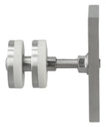 Heavy Duty Folding Door Pulley Featuring Ridiculously Smooth Nylon Rolling Wheel And Rock Solid Zinc Alloy Construction For Zero Hassle Barn Door Hardware Replacement System side view with nylon wheel and zinc alloy components