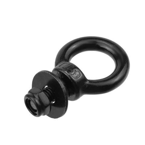 Stainless Steel M5 Shoulder Eyebolts Set With Nuts, Lock Washers And Flat Washers For Heavy Duty Lifting, 6 Pack, 304 Grade, 1.38 Inch Overall Length, 5mm Thread, 0.8mm Pitch, Built Tough And Rust Resistant Eyebolts