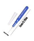 Pro Grade Watch Oil Pen Tool for Precision Lubrication in blue, 7cm aluminum handle with needle, for mechanical watches.