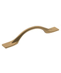 Champagne Bronze Uprise Cabinet Pull For Kitchen And Bath, Six And Five Eighths Inches Overall Length, Three And Three Quarter Inches Center To Center, Drawer Pull, Cabinet Handle, 1 Pack.