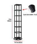 Heavy Duty Floor Tile Display Stand Made From Solid Steel For Ceramic And Marble Samples Pro Shop Rack with 75in height and 19.7in base.
